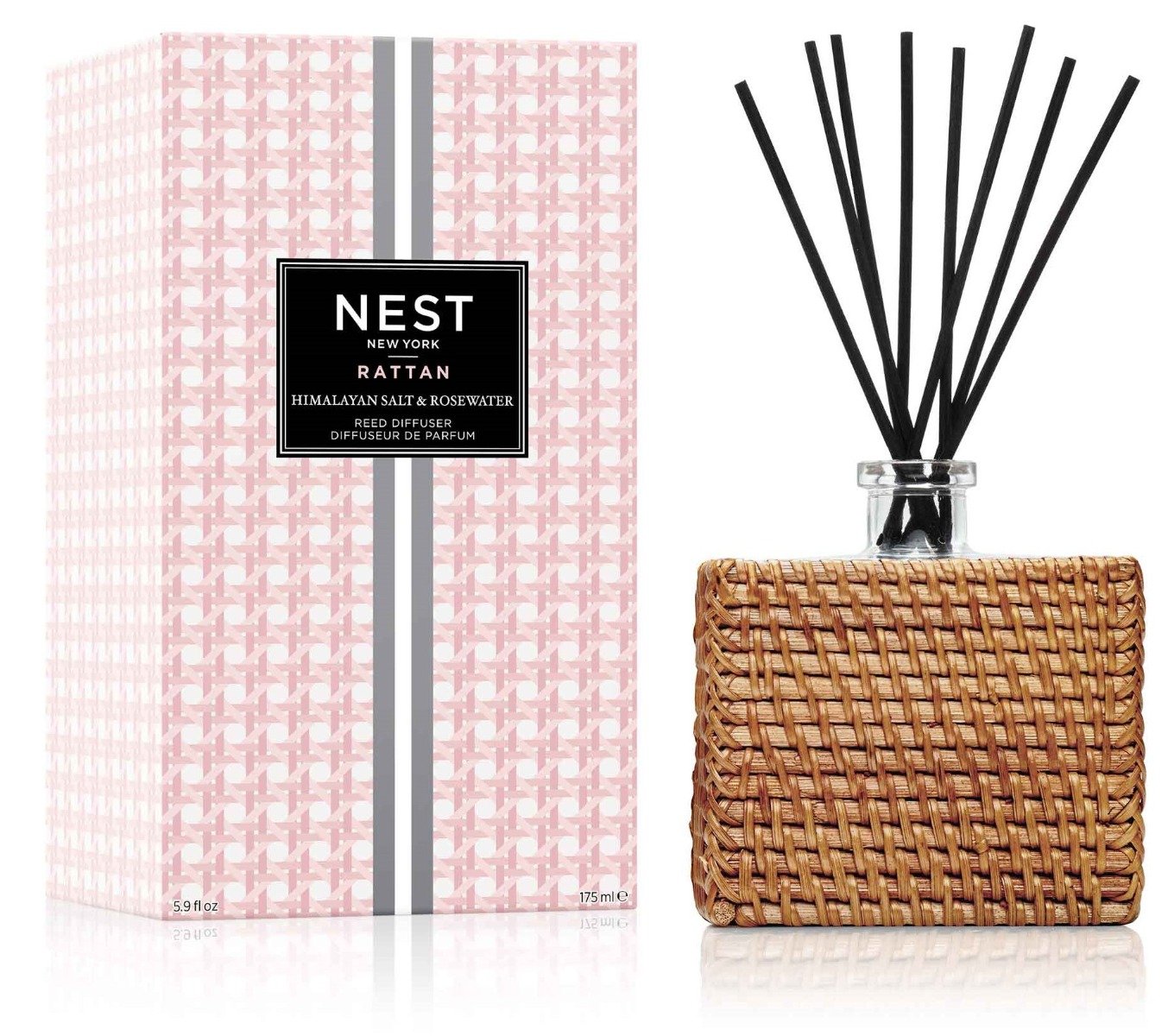 Nest - Himalayan Salt & Rosewater Rattan Diffuser