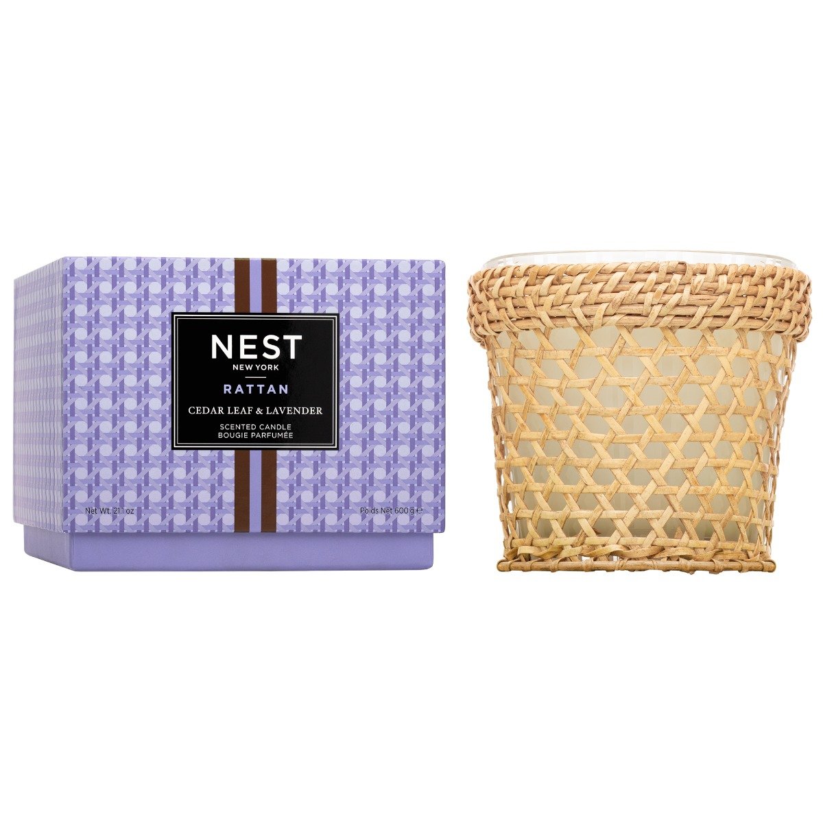 Nest - Cedar Leaf & Lavender Rattan 3 Wick Candle