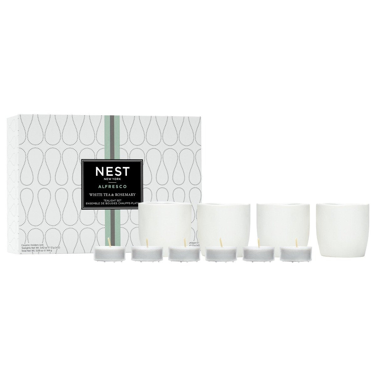 Nest - White Tea & Rosemary Alfresco Tealight Set
