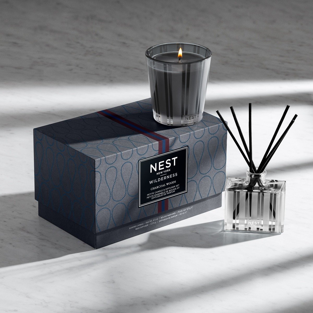 Nest - Charcoal Woods Petite Candle & Diffuser Set