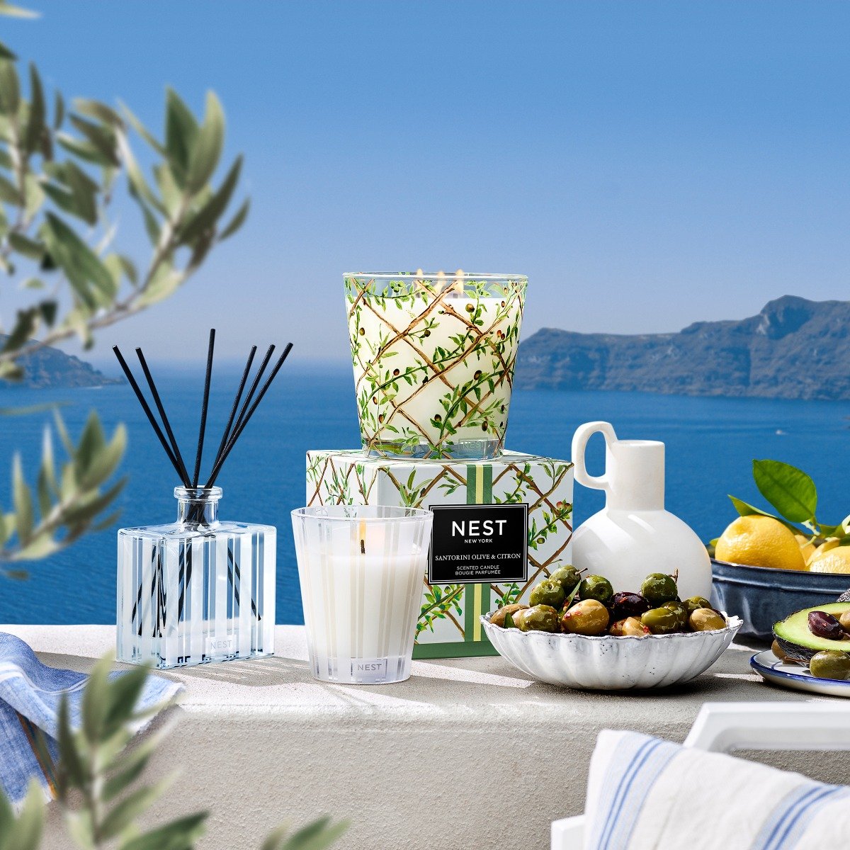 NEST Santorini Olive & Citron Diffuser - Thumbnail 2