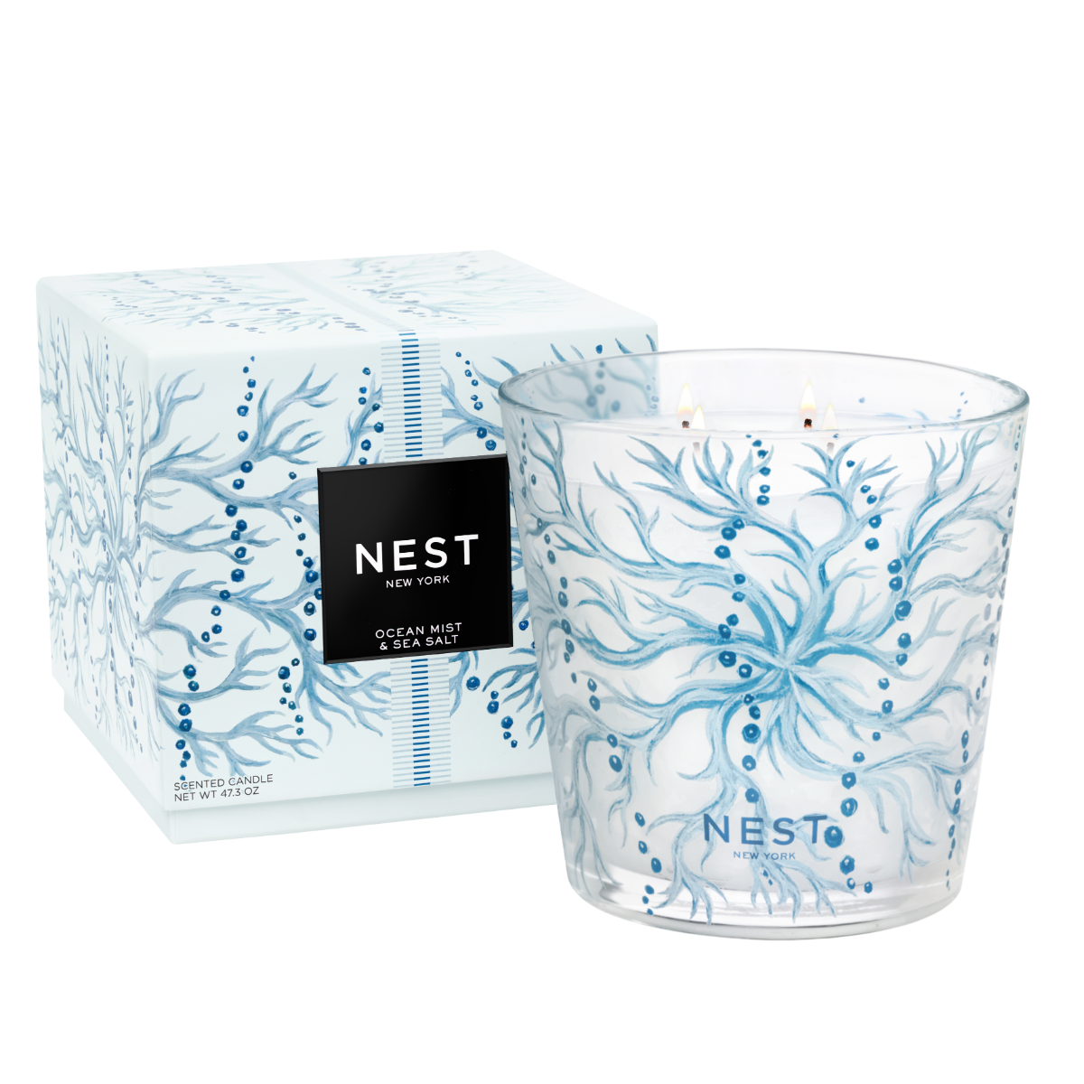 Nest - Ocean Mist & Sea Salt Decorative 4 Wick Luxury Candle