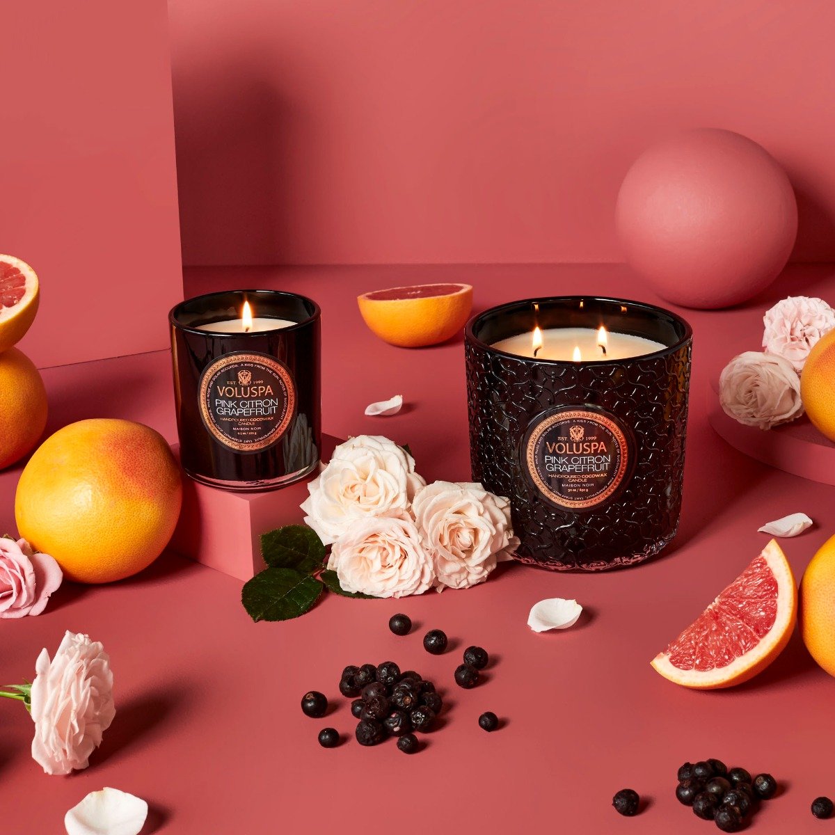 Voluspa - Pink Citron Grapefruit Large Jar Candle