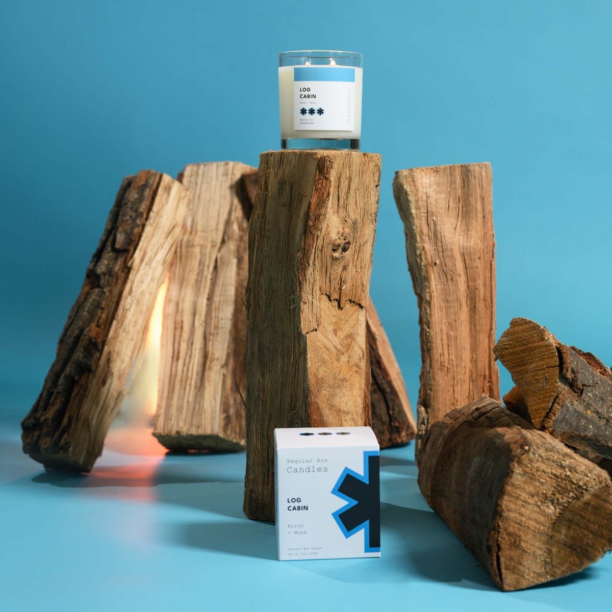 Regular Ass Candles Log Cabin Candle - Thumbnail 2