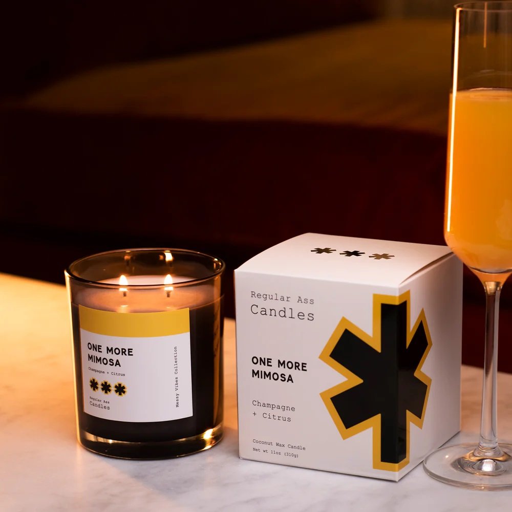 Regular Ass Candles - One More Mimosa (Champagne + Citrus) Candle