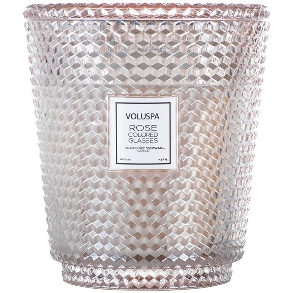 Voluspa - Rose Colored Glasse Scented 5 Wick Hearth Candle