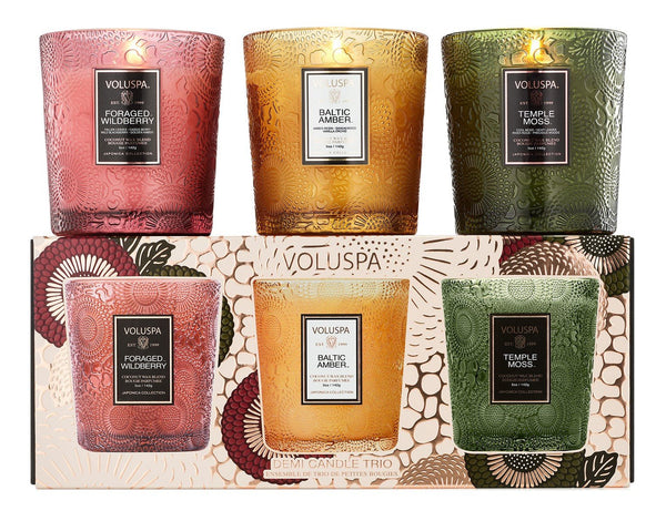 Voluspa - Japonica Restoration Demi Candle Trio Set luxury scented candle gift