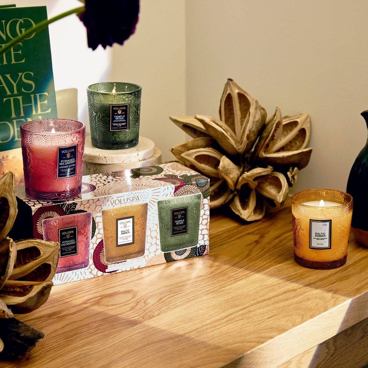 Voluspa - Japonica Restoration Demi Candle Trio Set