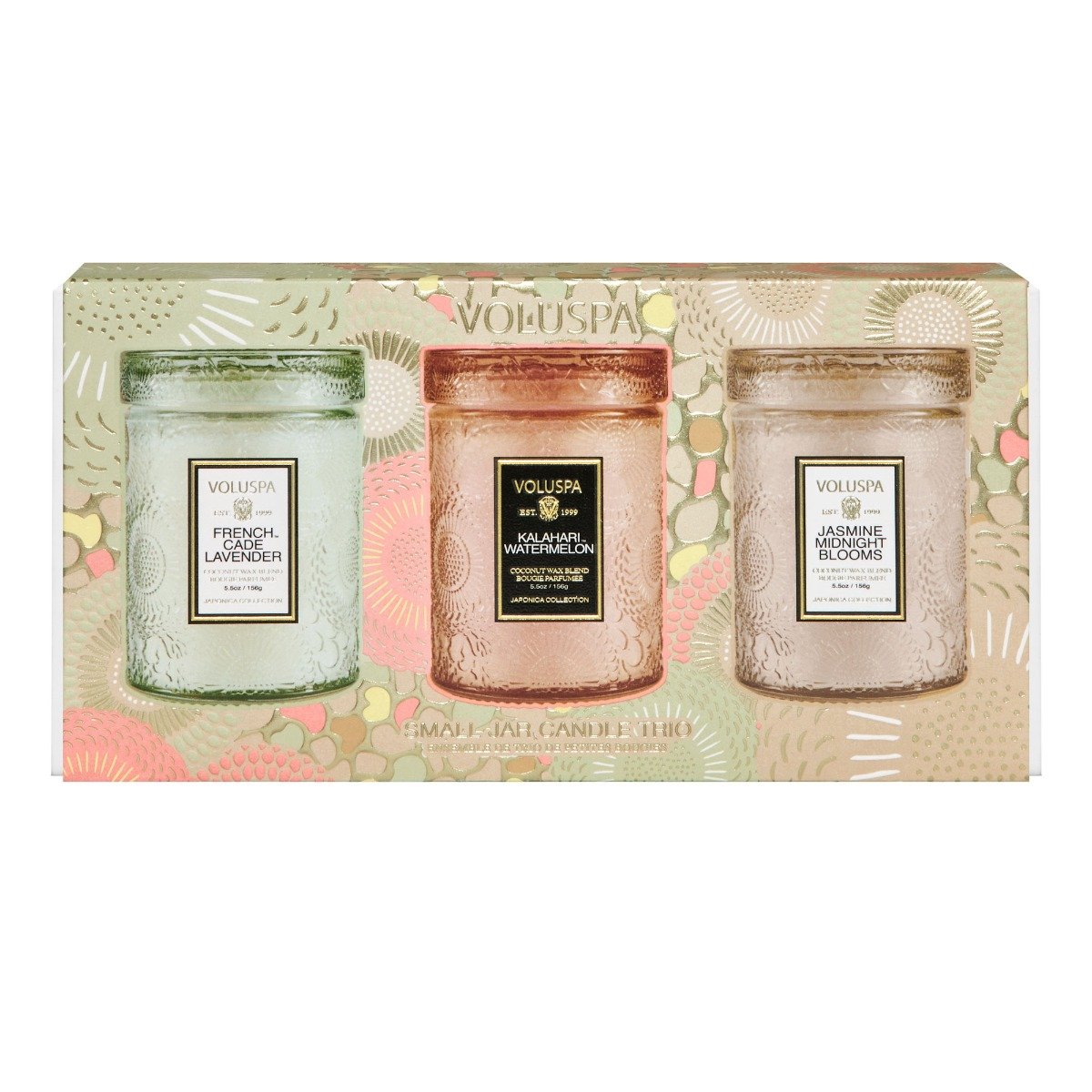 Voluspa -  Japonica Small Glass Candle Trio Set