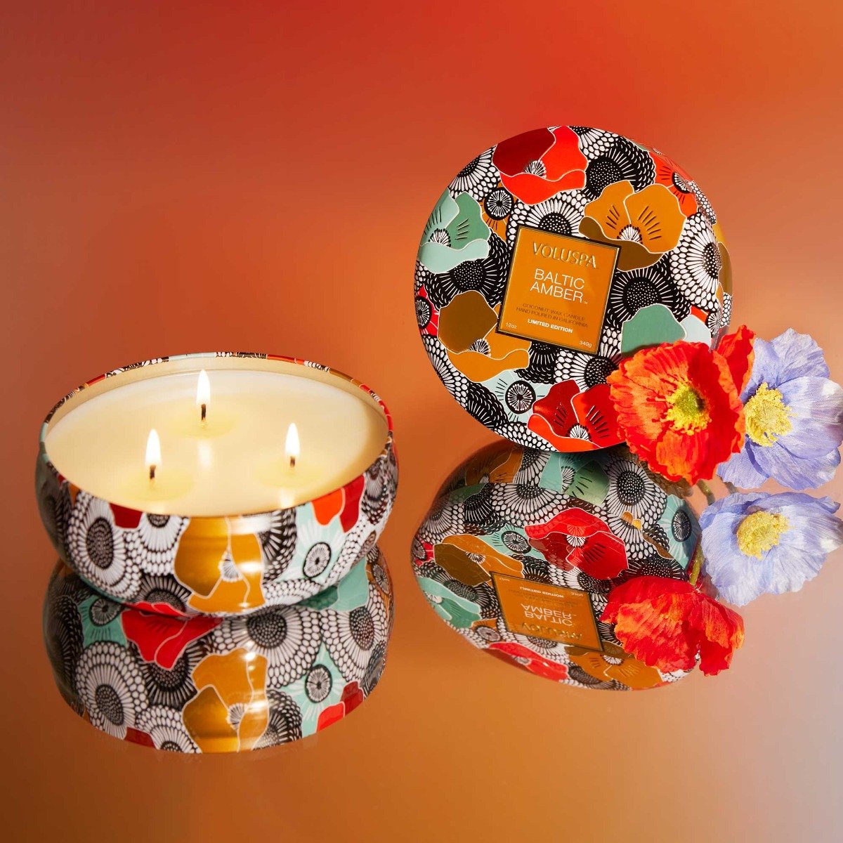 Voluspa - Goji & Tarocco Orange 3 Wick Tin XXV Anniversary Candle