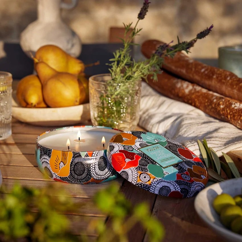 Voluspa - French Cade & Lavender 3 Wick Tin XXV Anniversary Candle