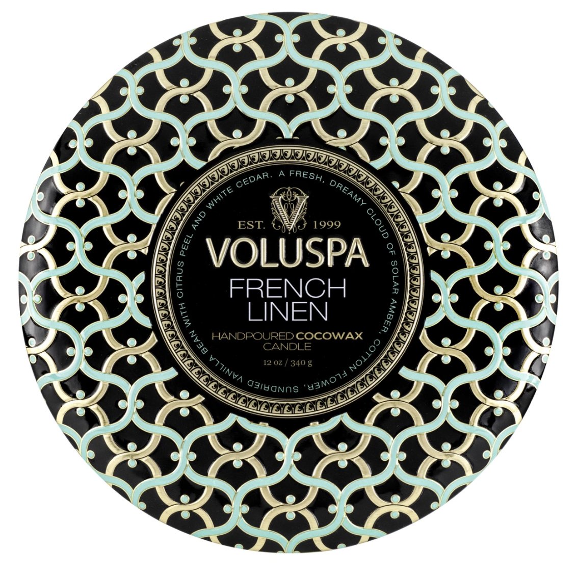 Voluspa - French Linen 3 Wick Tin Candle