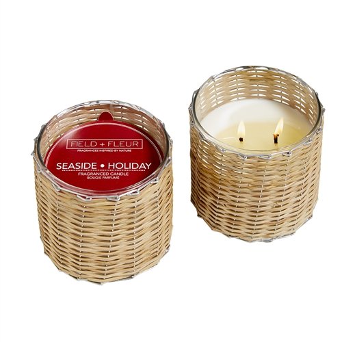Field + Fleur - Seaside Holiday 2 Wick Handwoven Candle