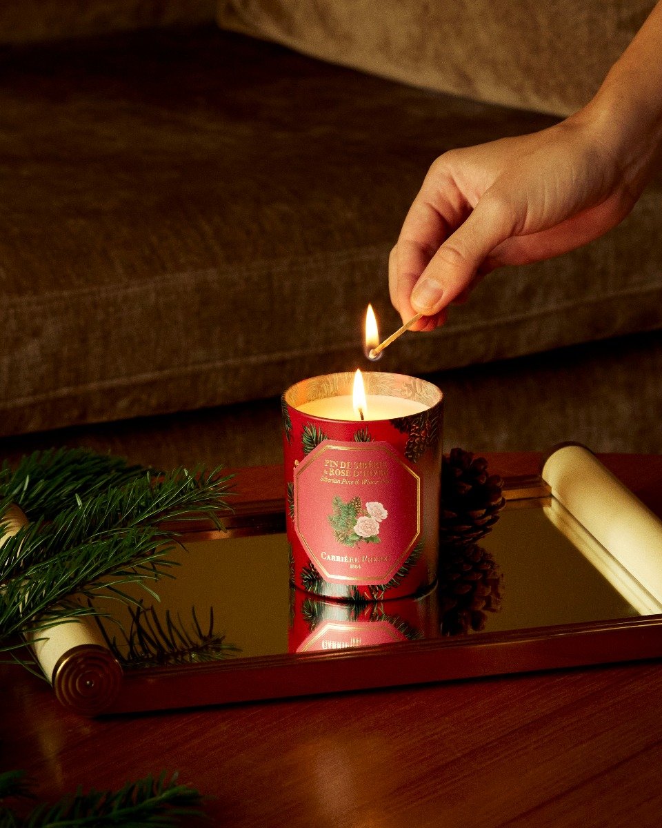 Carriere Freres - Siberian Pine & Winter Rose Candle | Candle Delirium