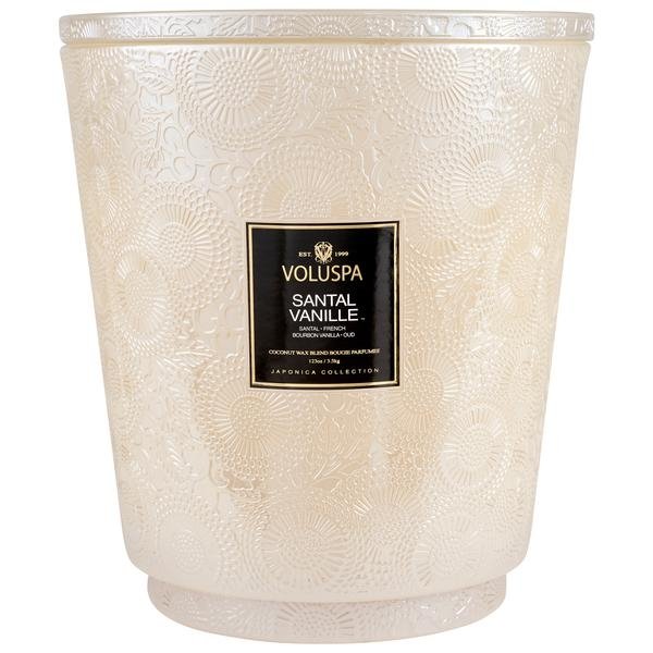 Voluspa - Santal Vanille Scented 5 Wick Hearth Candle | Candle