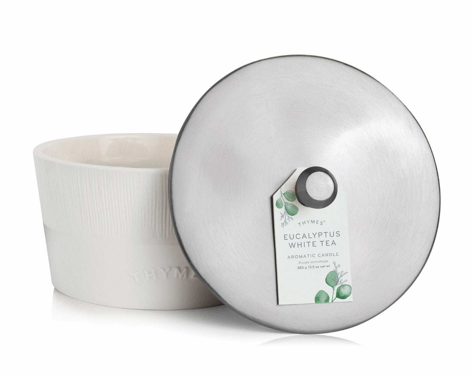 Thymes - Eucalyptus White Tea 3 Wick Statement Candle