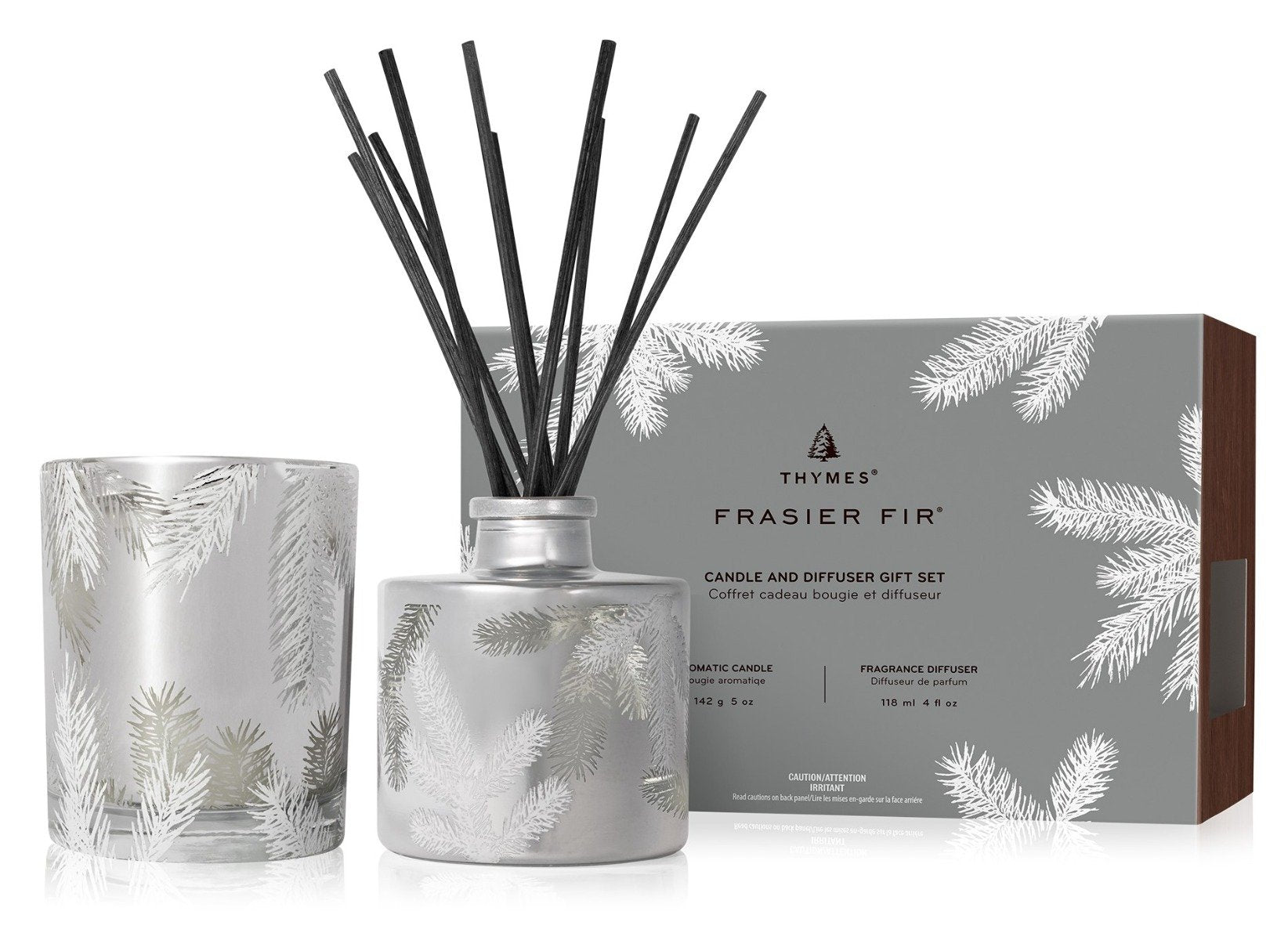Thymes - Frasier Fir Statement Candle & Diffuser Gift Set