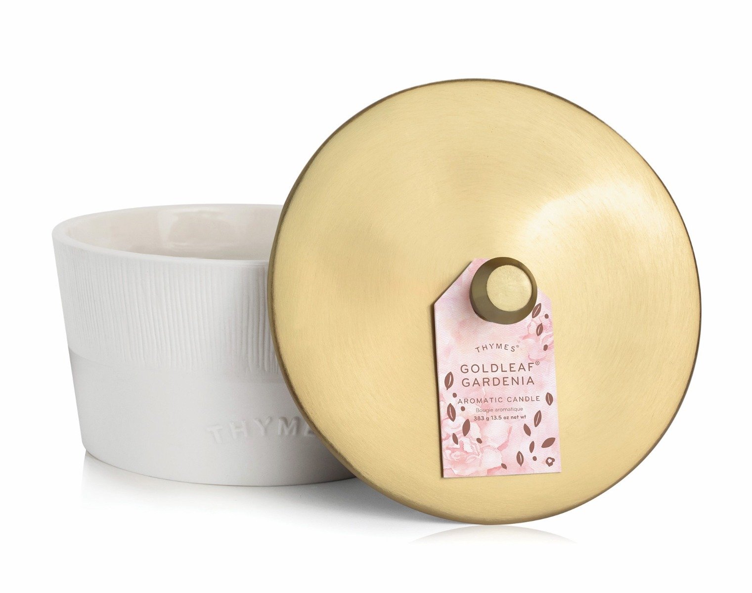 Thymes - Goldleaf Gardenia 3 Wick Statement Candle