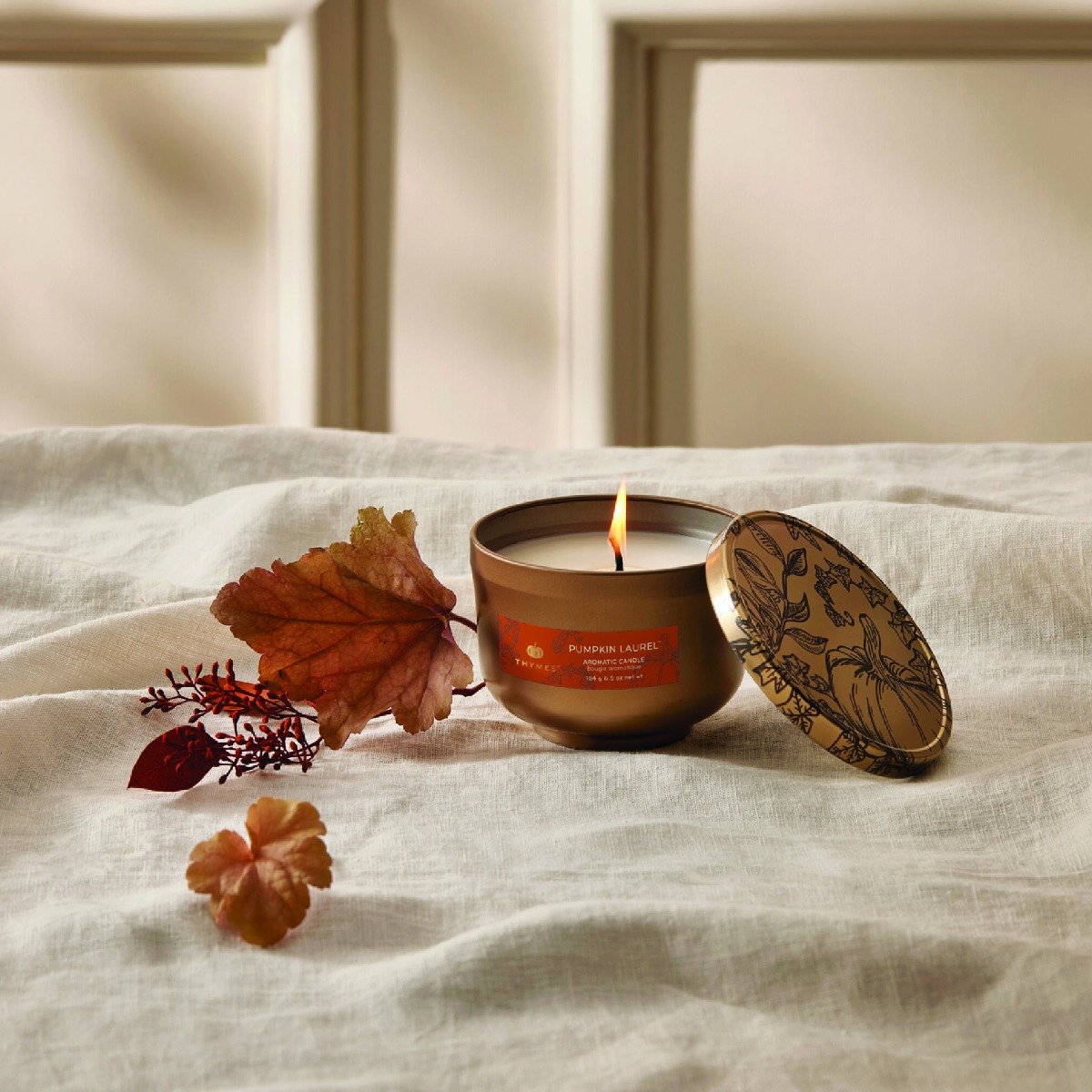 Thymes - Pumpkin Laurel Universal Tin Candle 