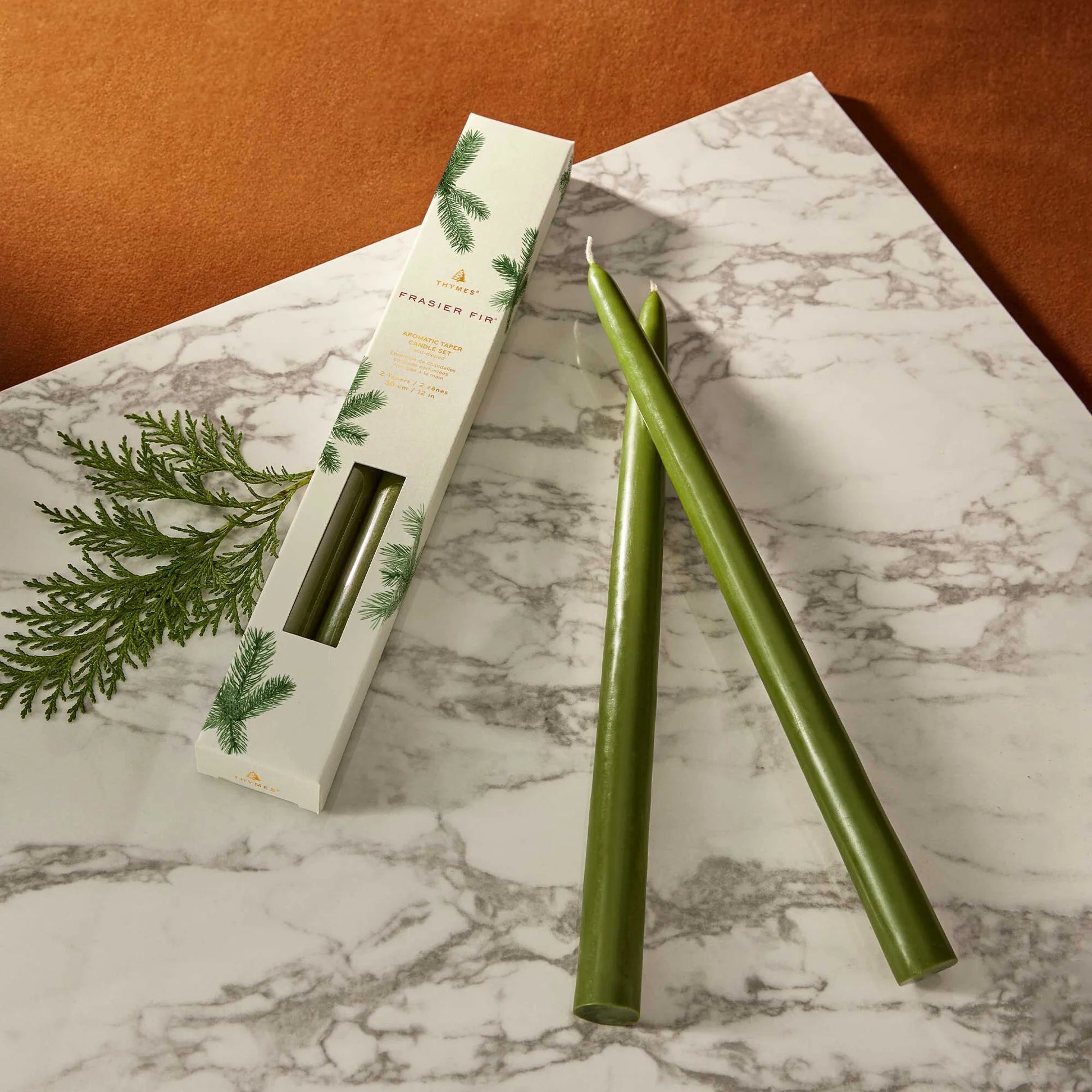 Thymes - Frasier Fir Taper 12" Candle Set