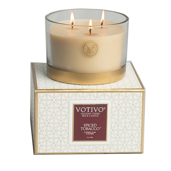 Votivo - Spiced Tobacco 3 Wick Candle