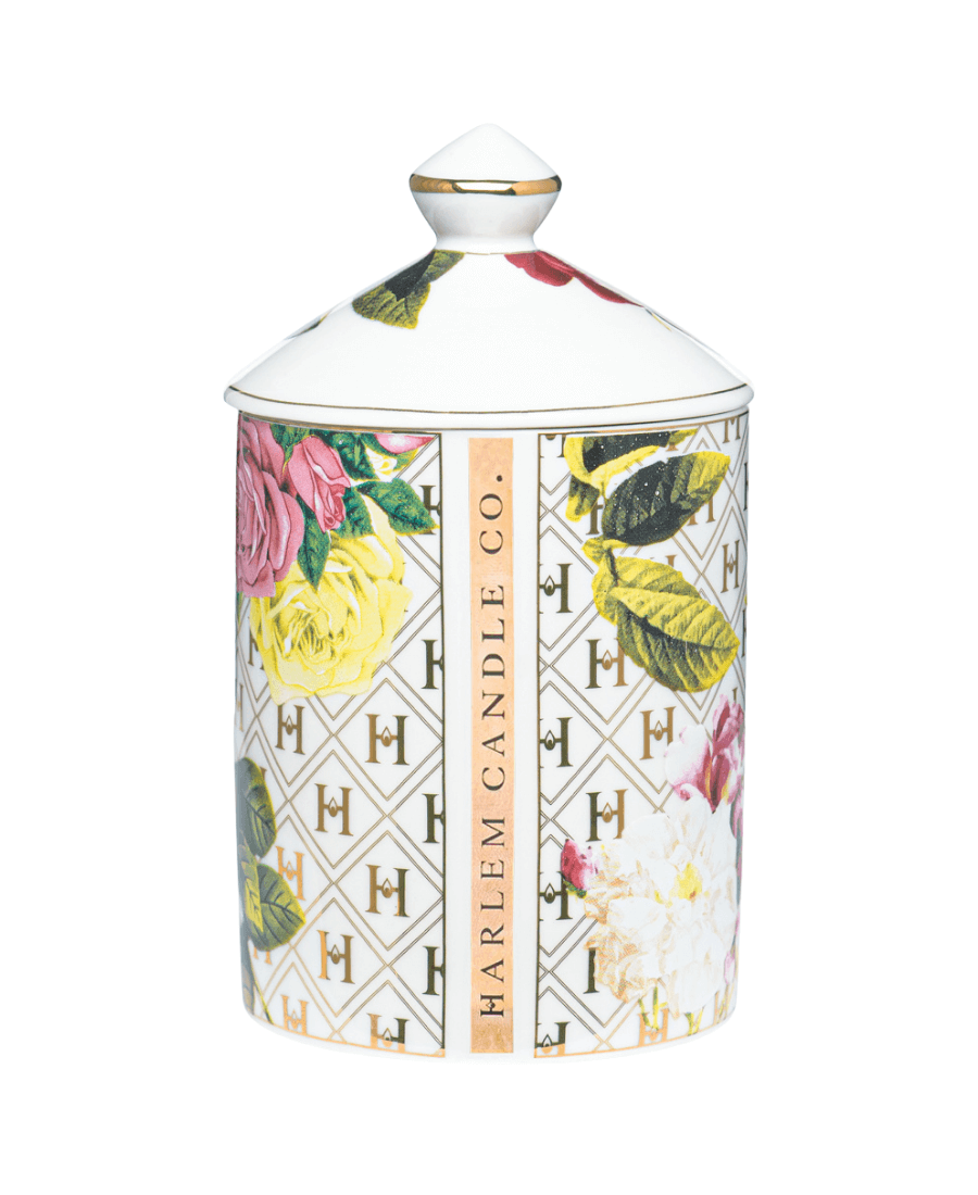 Harlem Candle Company - Lady Day White Floral Ceramic Candle