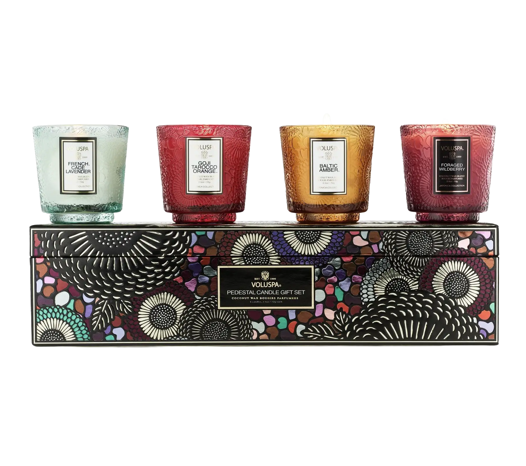 Voluspa - Japonica Best Sellers 4 Pedestal Candle Gift Set