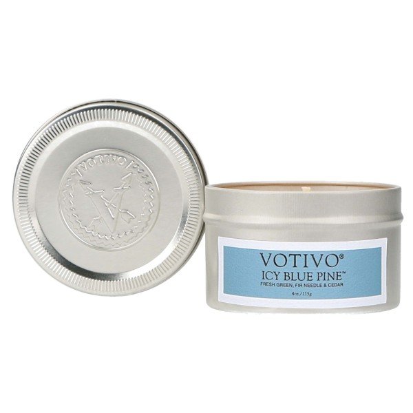 Votivo - Icy Blue Pine Travel Tin Candle
