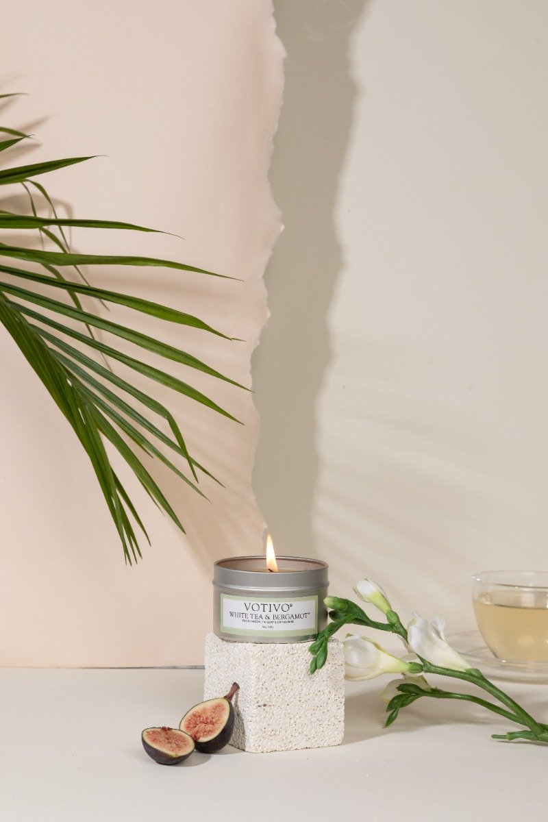 Votivo - White Tea & Bergamot Travel Tin Candle