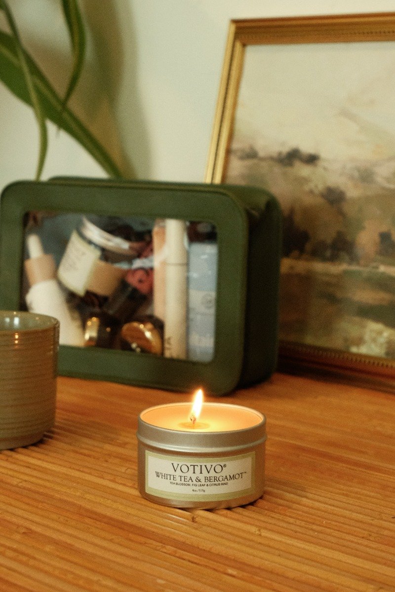 Votivo - White Tea & Bergamot Travel Tin Candle