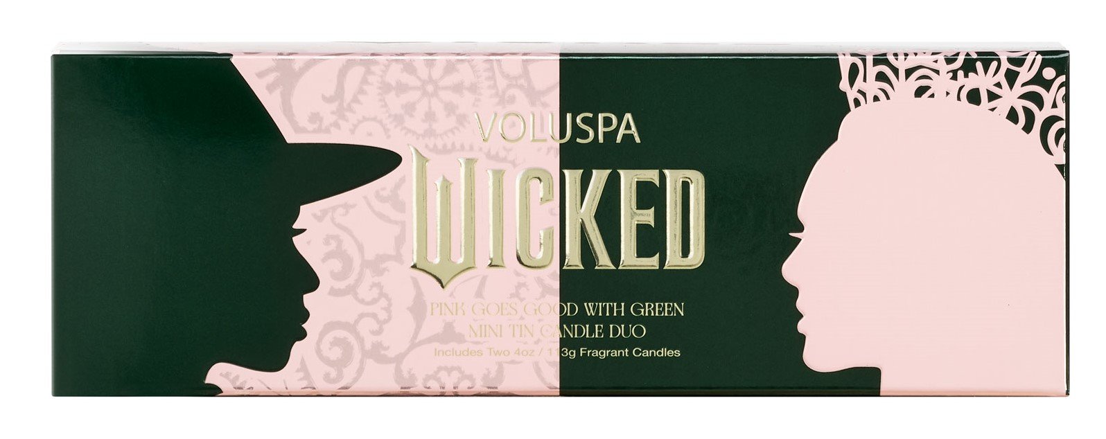 Voluspa - Pink Goes Good With Green Mini Tin Candle Set (Wicked Collection)