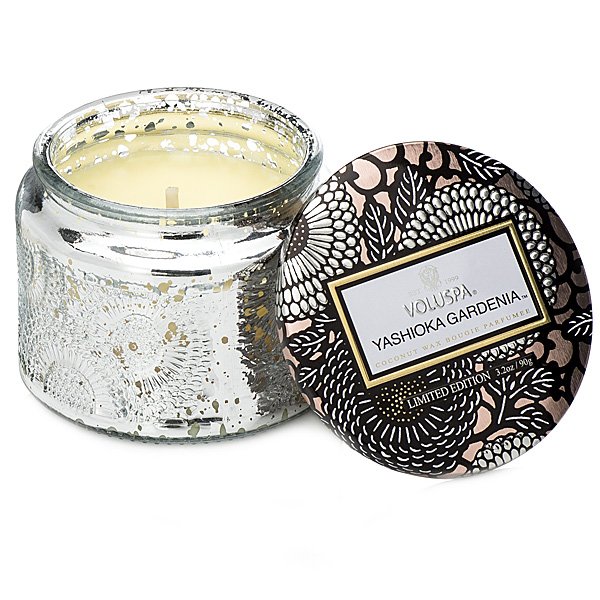 Voluspa - Yashioka Gardenia Small Glass Jar Candle | Candle Delirium
