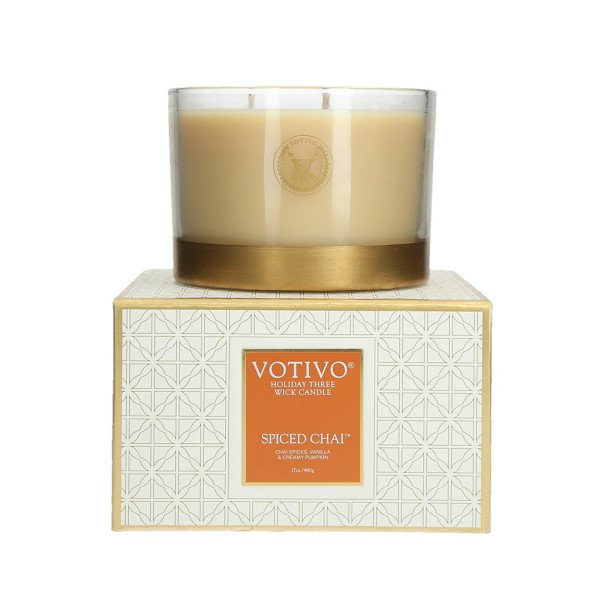 Votivo - Spiced Chai Holiday 3 Wick Candle