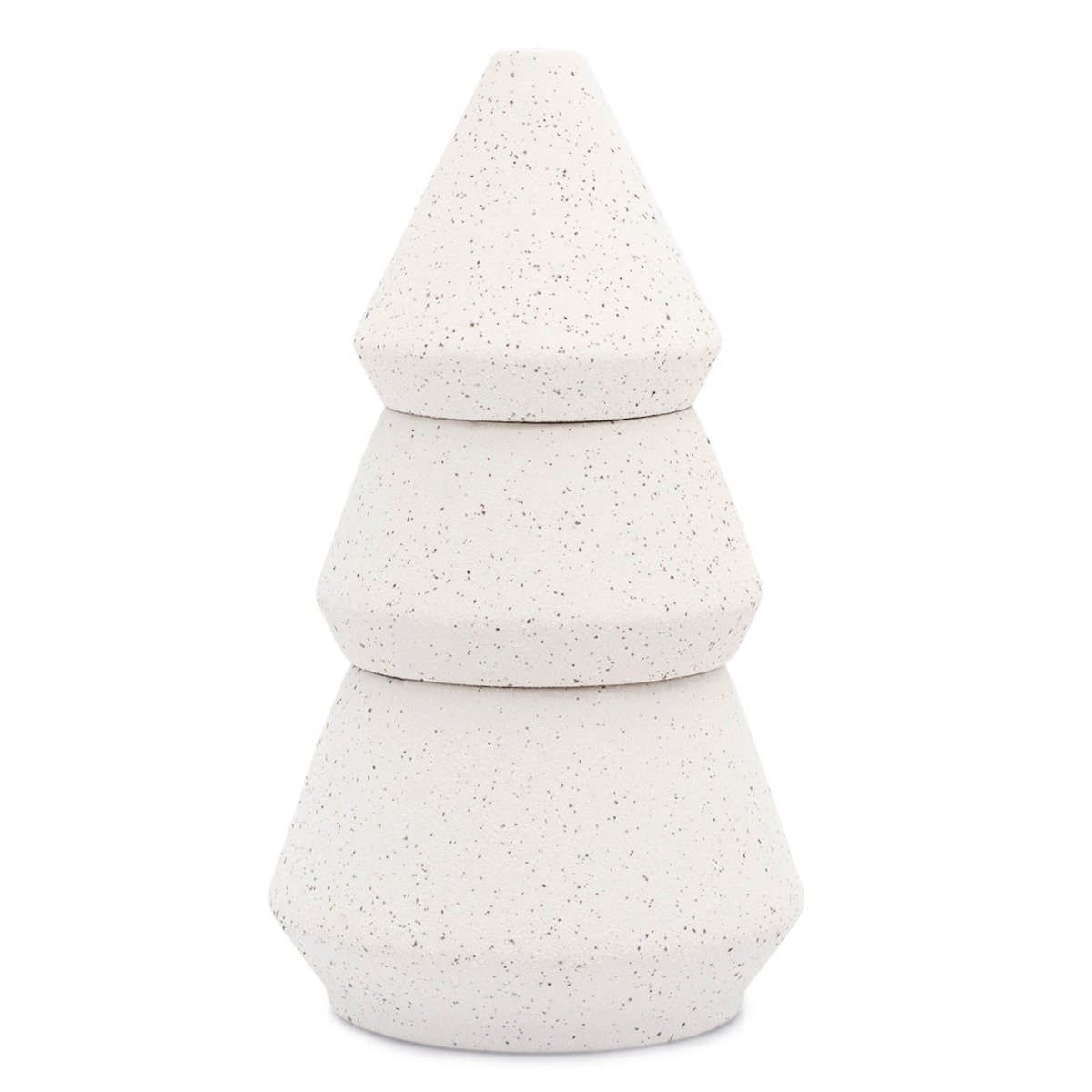 Cypress & Fir White Speckled Tree Stack Tall Candle
