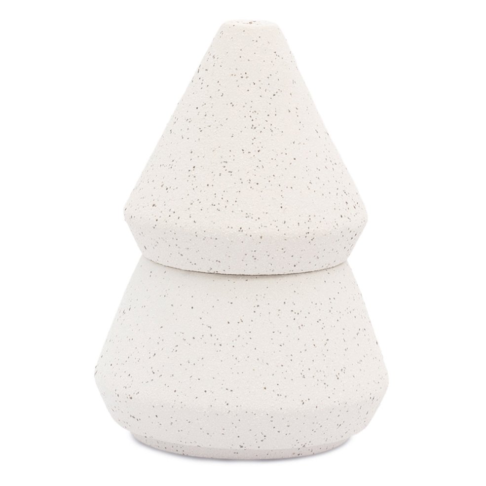 Cypress & Fir White Speckled Stack Small Candle