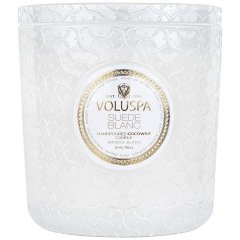 Voluspa Suede Blanc Luxe Candle