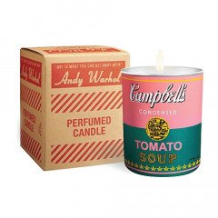 Andy Warhol Campbell Pink Green Candle