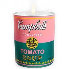 Andy Warhol Campbell Pink Green Candle