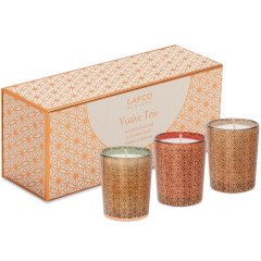 LAFCO Frosted Pine, Winter Currant & Spiced Pomander Votive Candle Gift Set