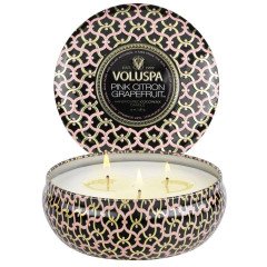 Voluspa Pink Citron Grapefruit 3 Wick Tin Candle