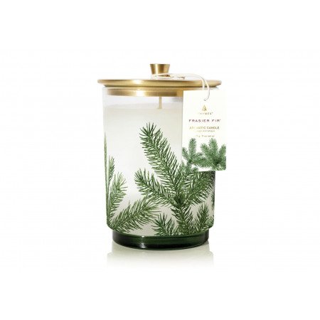 Thymes Frasier Fir Gilded Collection Gold 3-Wick Ceramic Candle