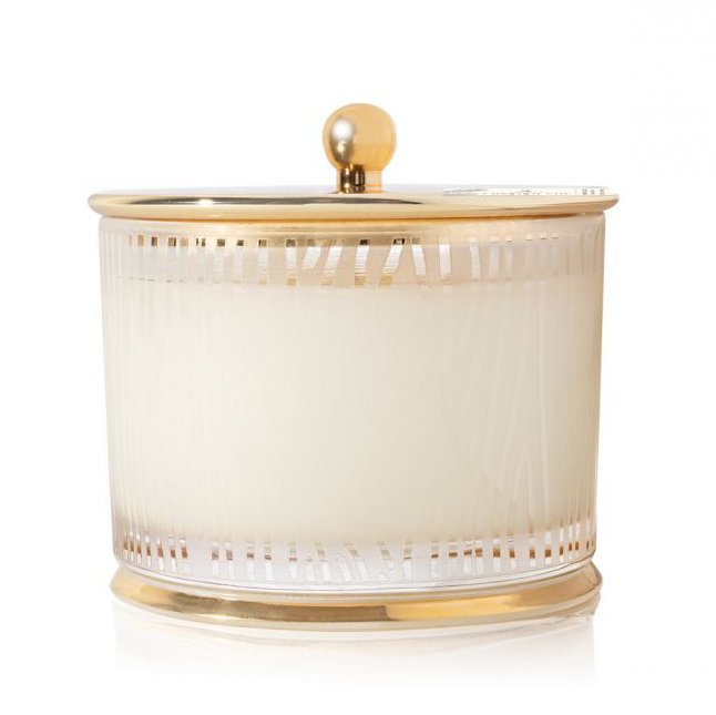 Thymes - Frasier Fir Frosted Wood Grain Candle at CandleDelirium.com ...