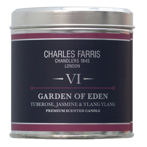 Garden of Eden Tin Candle