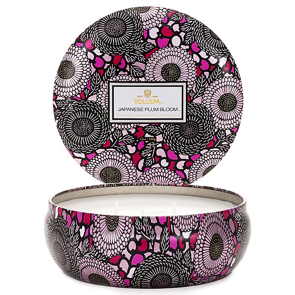 Japanese Plum Bloom 3 Wick Tin Candle