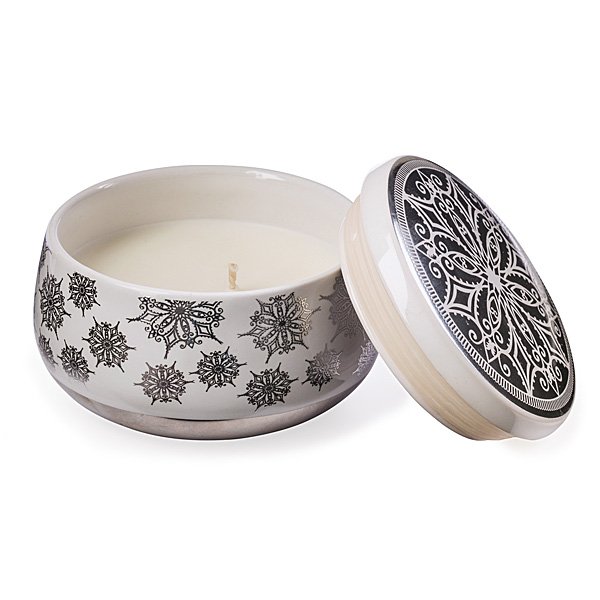 Winter Frost Ceramic Candle